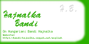 hajnalka bandi business card